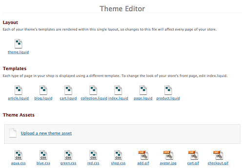 Shopify Theme Editor
